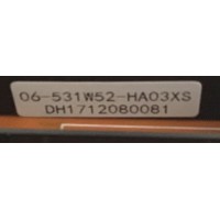 CONTROL REMOTO HITACHI SMART TV / 06-531W52-HA03XS / DH1712080081 / DF-S52D 